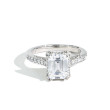Tacori Dantela Emerald Halo Pave Diamond Engagement Ring Setting in Platinum