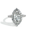 2 Carat Marquise Cut Diamond Halo Engagement Ring