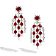 Private Label Ruby and Diamond Dangle Earrings Front
