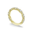 Tacori RoyalT Yellow Gold Marquise Diamond 3/4 Way Wedding Band Side View 