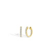 Yellow Gold Small Oval In and Out Diamond Hoops