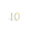 The Yellow Gold Floating Diamond Hoop Earrings - 4 CTW