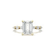 Tacori Sculpted Crescent Marquise Halfway Emerald Solitaire Pave Engagement Ring Setting