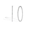 2" Round Skinny Inside-Out Diamond Hoops - 5CTW