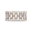 Tacori Classic Crescent RoyalT Geometric Diamond Wedding Band in 18K Rose Gold