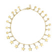 Star Anklet With Diamonds in Yellow Gold 