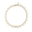 Stars and Marquise Anklet With Diamonds in Yellow Gold 