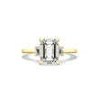 Tacori Lunetta Crescent Three Stone Emerald Engagement Ring Setting