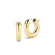 Roberto Coin Yellow Gold Small Wide Hoop Earrings - 15mm