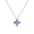 Roberto Coin Princess Flower Blue Sapphire & Diamond Pendant Necklace