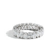 4.48 Carat Pear Shape Lab-Grown Eternity Band in 14K White Gold