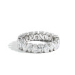 4.48 Carat Pear Shape Lab-Grown Eternity Band in 14K White Gold