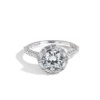 Tacori Petite Crescent Round Baguette Halo Diamond Engagement Ring Setting