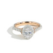 Verragio Classic Two Tone Oval Halo Engagement Ring Setting