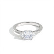 Tacori Princess Cut Simply Tacori Pave Three Stone Engagement Ring