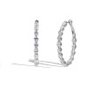 4.04 Carat Oval Lab Grown Diamond Hoop Earrings