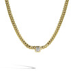 Asscher Cut Diamond Bezel Cuban Link Choker Necklace