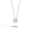 Private Label .25 Carat Round Cushion Halo Necklace in White Gold