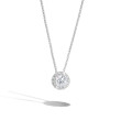 Private Label .25 Carat Round Diamond Halo Necklace in 14K White Gold