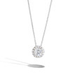 Private Label .33 Carat Round Diamond Halo Necklace in 14K White Gold