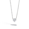 1 Carat Round Diamond Solitaire Necklace in 18K White Gold