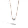 1 Carat Round Diamond Solitaire Necklace in 14K Rose Gold