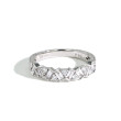 Round and Baguette Diamond Wedding Ring in White Gold