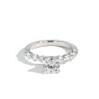 Round Diamond Platinum Engagement Ring Setting