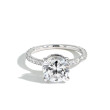 Round Pavé Hidden Halo Engagement Ring Setting
