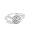 The Round Halo Pave Diamond Engagement Ring Setting