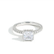 Verragio Tradition Hidden Halo Princess Diamond Engagement Ring Setting front view