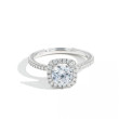 Verragio Tradition Cushion Halo Round Diamond Engagement Ring Setting front view