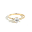 Anna Sheffield Hazeline Round Pavé Engagement Ring Setting in Yellow Gold