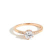 Anna Sheffield Hazeline Round Pavé Engagement Ring Setting in Rose Gold