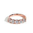 5 Round Diamond Band in Rose Gold - 1.50ctw