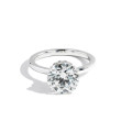 3.59 Carat Round-Cut Lab-Grown Diamond Hidden Halo Engagement Ring in 14K White Gold