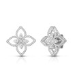 Roberto Coin Principessa Flower Diamond Stud Earrings