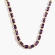 Amethyst and Diamond Bezel Set Necklace 