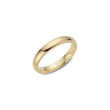 Crown Ring 3mm 14k Gold Domed Wedding Band