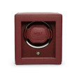 Wolf Cub Single Winder With Cover in Bordeaux Leather