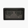 WOLF Cub Double Watch Winder in Black Vegan Leather 