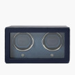 WOLF Cub Double Watch Winder in Navy Vegan Leather