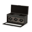 Wolf Axis Triple Watch Winder Storage in Powder Coat Opened View