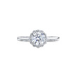 Tacori 59-2RD5-W White Gold Floral Engagement Ring Sculpted Crescent Setting Top View