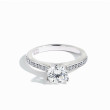 Robert Pelliccia Leganti Round Solitaire Pave Engagement Ring Setting front view