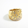 Robert Pelliccia Galaxy Dome Diamond Ring in 18K Yellow Gold