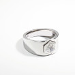 Robert Pelliccia Hexagon Cut Diamond Signet Ring