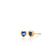 EF Collection Sapphire Heart Stud Earrings