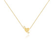EF Collection Heart and Pave Diamond Heart Necklace