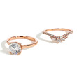 The Round Solitaire Engagement Ring Set in Rose Gold